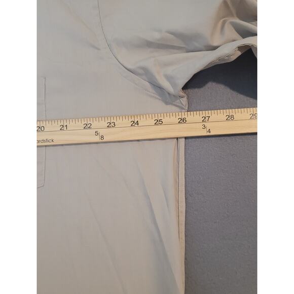 Oleg Cassini Men’s Shirt 17.5 36/37 Beige Button Up Single Needle Stitch GUC - Picture 4 of 6